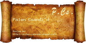 Palen Csanád névjegykártya